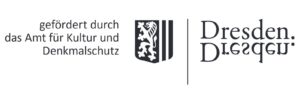 Förderlogo für das Amt für Kultur und Denkmalschutz der Lndeshauptstadt Dresden.